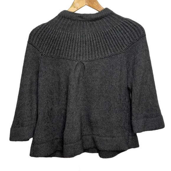 Le Chateau Grey Wool Cropped Cardigan Size XL Neutral Monochrome - Picture 7 of 8